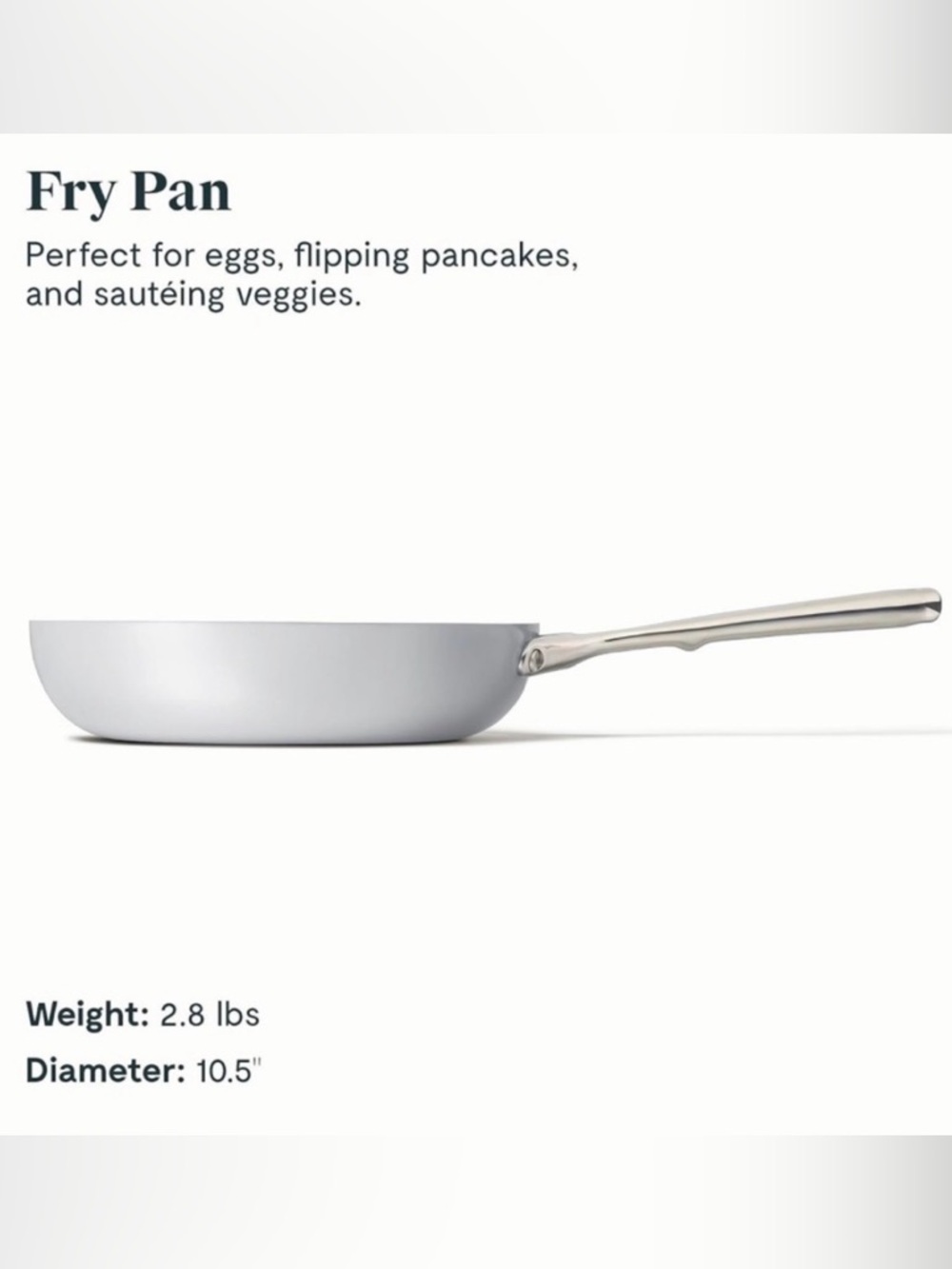 Caraway Home 10.5” Ceramic Fry Pan - Gray
